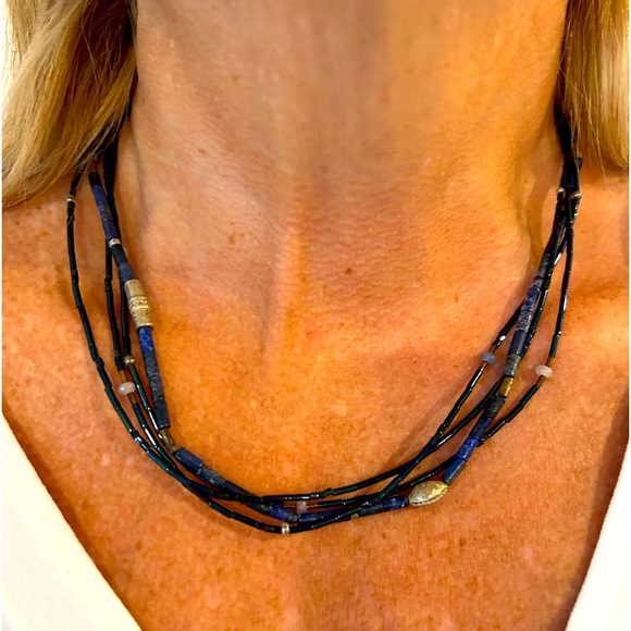 Silpada vintage lapis and Sterling silver used for display. Dress up or down. - Picture 3 of 5